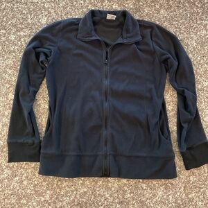 Columbia Lightweight Fleece Jacket full zip size large Black